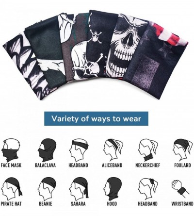 Balaclavas Bandana Cloth Face Mask Washable Face Covering Neck Gaiter Dust Mask - Skull 05 - CN19972DNGG $10.08