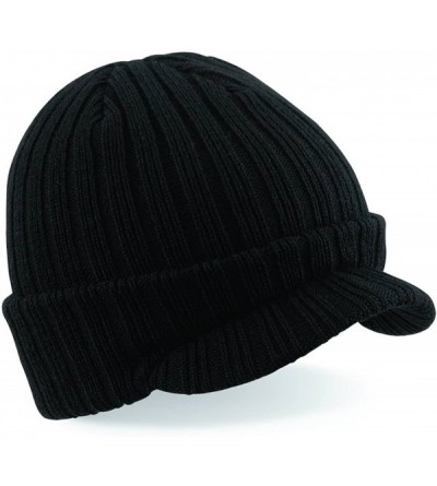 Skullies & Beanies Warm Peaked Wooly Beanie Cap - Black - CC114F1GOEX $8.24