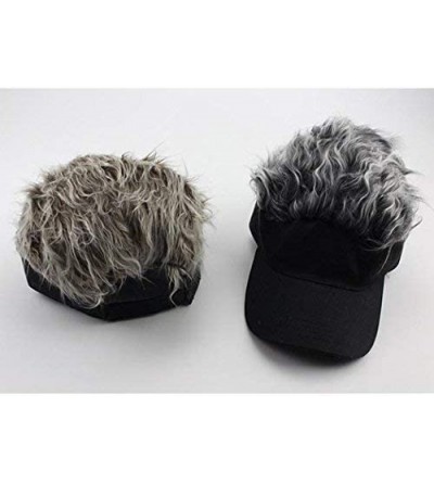 Visors Flair Hair Sun Visor Cap with Fake Hair Wig Baseball Cap Hat - Color2* - CA18SA6T9SO $14.29