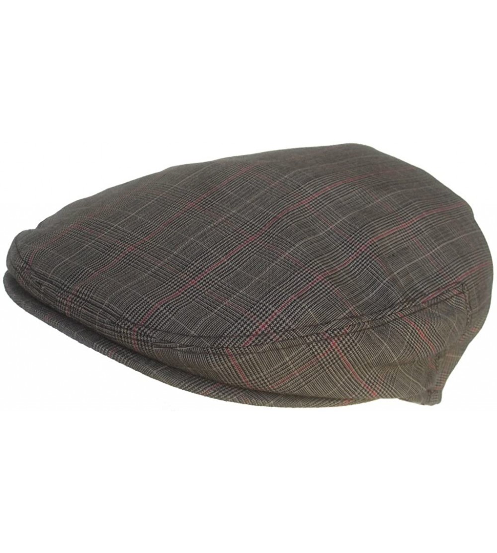 Newsboy Caps Summer Plaid Ivy Scally Driver Cap Polyester Flat Hat - Black - C811VYXNT75 $27.56