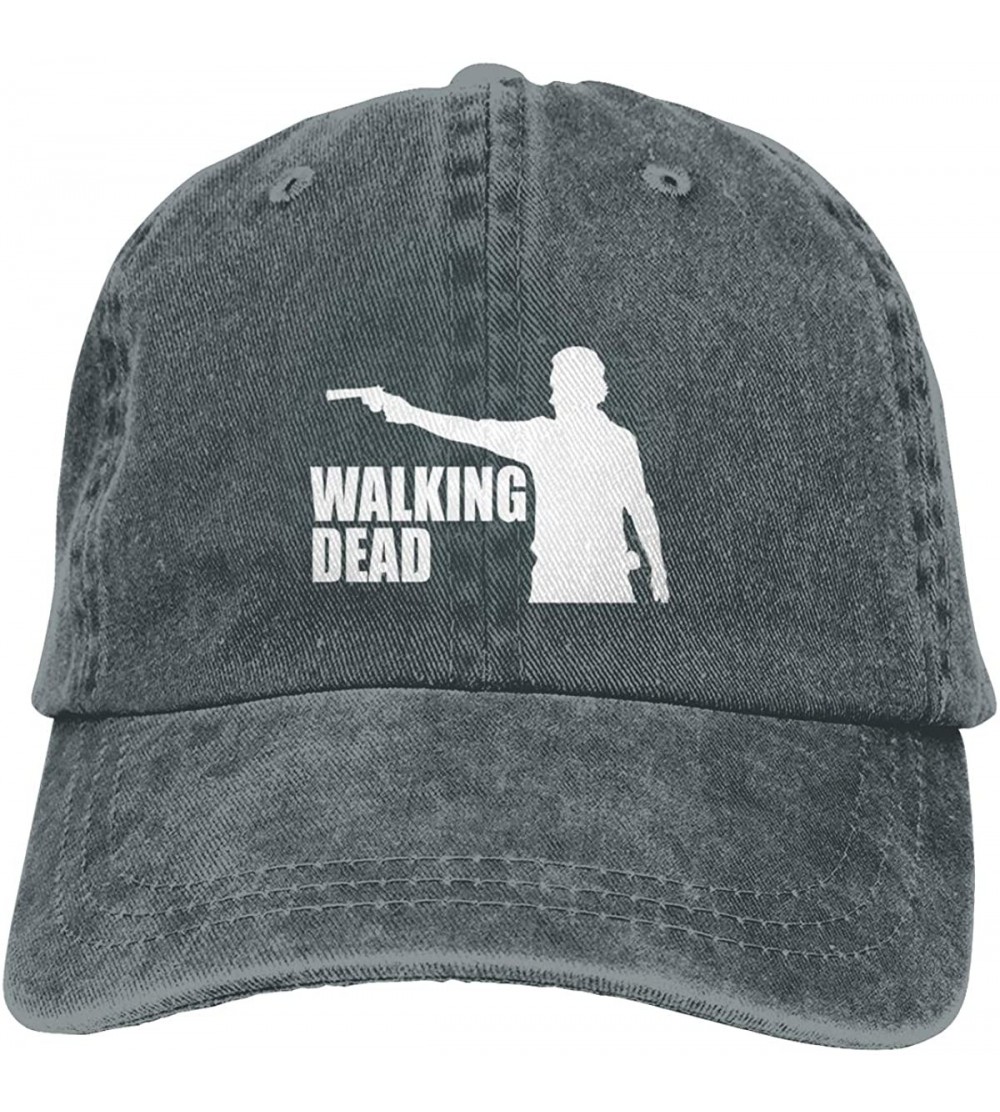 Baseball Caps The Walking Dead Men's&Women Unisex Distressed Caps with Adjustable Strap - Deep Heather - CC18R30X0SD $10.54