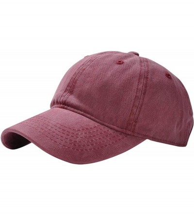 Baseball Caps The Walking Dead Men's&Women Unisex Distressed Caps with Adjustable Strap - Deep Heather - CC18R30X0SD $10.54