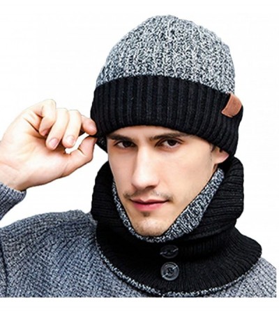 Skullies & Beanies 3-Pieces Winter Knit Hat Set Warm Beanie Hat + Scarf + Gloves Winter Set - Wine Red - CC186SYS2SD $14.48