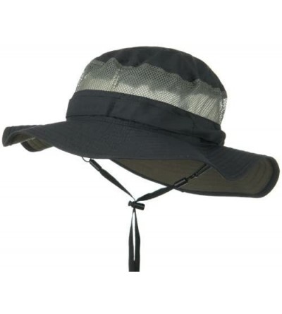 Sun Hats UV 50+ Side Mesh Talson Bucket Hat - Charcoal - C411J5ZGWBT $65.09