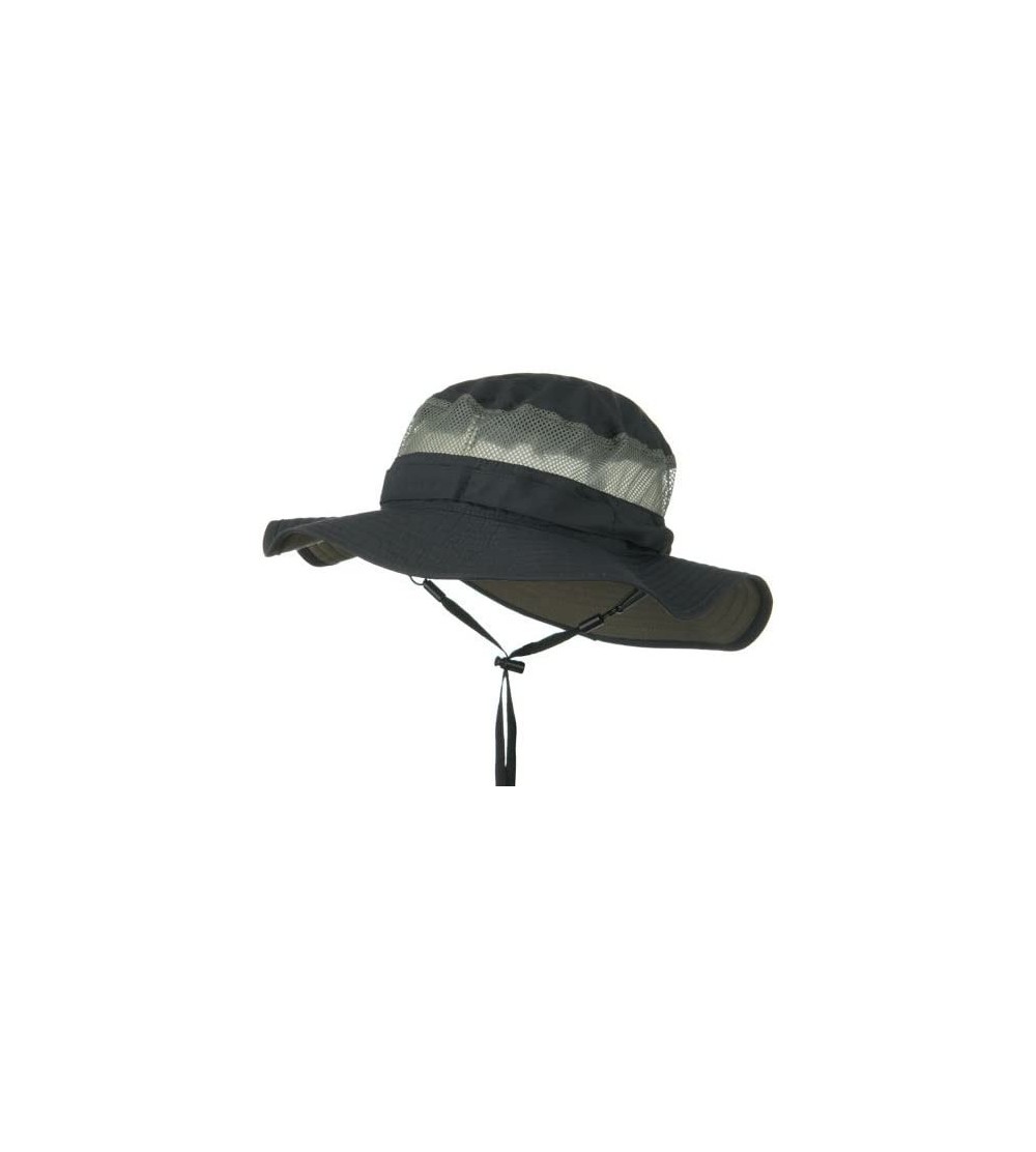 Sun Hats UV 50+ Side Mesh Talson Bucket Hat - Charcoal - C411J5ZGWBT $25.40