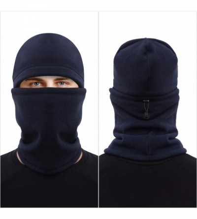 Balaclavas Winter Balaclava Windproof Ski Face Mask Cold Weather Thermal Neck Gaiter for Men Women - Navy - C118UE9DEDY $12.08