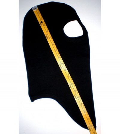 Balaclavas American Made Adult 2 Eye Hole Glowing Skull Ghost Ski Mask Long Neck Balaclava Black - CZ116EP0SO5 $13.98