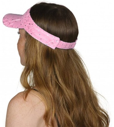 Skullies & Beanies Glitter Sequin Visor Hat - Light Pink - CS11V7THP2L $10.39