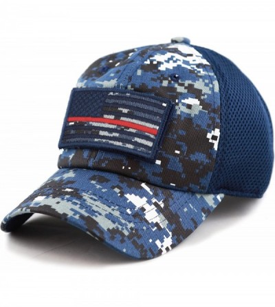 Baseball Caps Cotton & Pigment Low Profile Tactical Operator USA Flag Patch Military Army Cap - Usa-blue Digi Camo-red Line -...