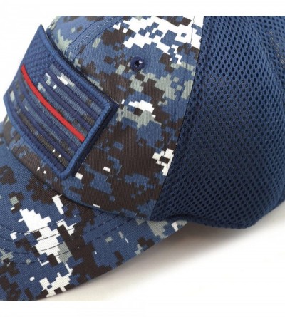Baseball Caps Cotton & Pigment Low Profile Tactical Operator USA Flag Patch Military Army Cap - Usa-blue Digi Camo-red Line -...