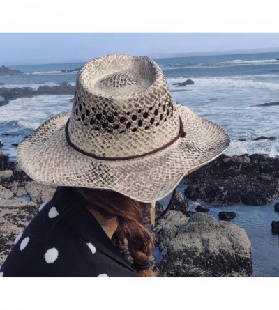 Cowboy Hats Flowered Cowgirl Hat Environmentally Friendly Paper Straw - Ombre - C317Z59927C $11.09