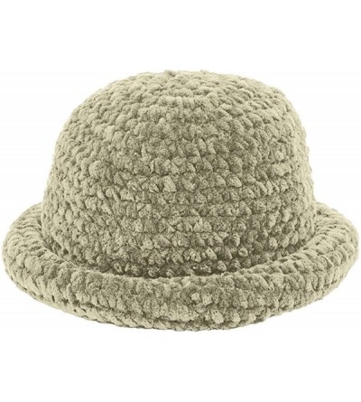 Berets Roll-Brim Chenille Hat - Camel - CY113WI7H5F $16.02