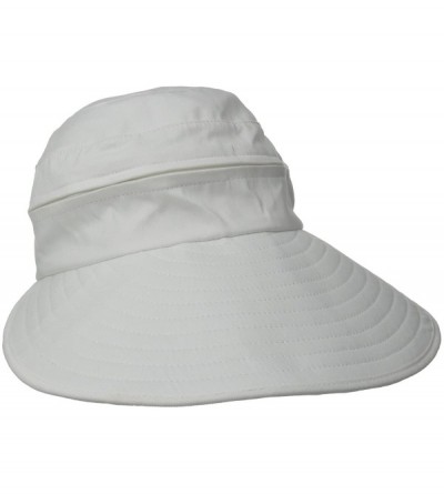 Sun Hats Women's Naples Cotton Packable Cap & Visor Sun Hat- Rated UPF 50+ for Max Sun Protection- White- One Size - White - ...