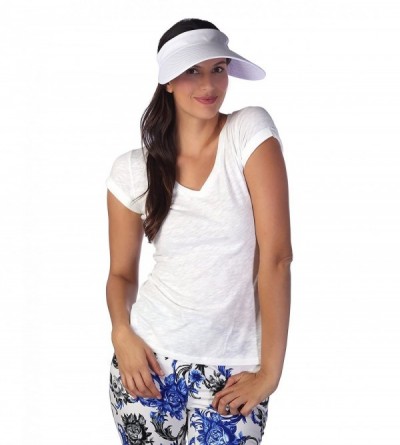 Sun Hats Women's Naples Cotton Packable Cap & Visor Sun Hat- Rated UPF 50+ for Max Sun Protection- White- One Size - White - ...