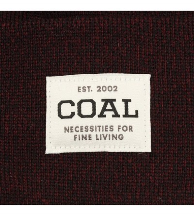 Skullies & Beanies Men's The Uniform Fine Knit Workwear Cuffed Beanie Hat - Dark Burgundy Marl - C712O3Y5B8K $27.27