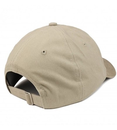 Baseball Caps Cat Image Embroidered Unstructured Cotton Dad Hat - Khaki - CV18S54W2A9 $17.35