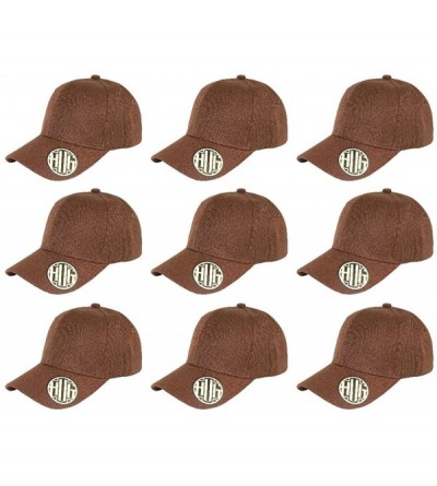 Baseball Caps (Pack of 9) Classic Premium Baseball Cap Adjustable Hook and Loop Self Adhesive Strap Back Plain Cap for Unisex...