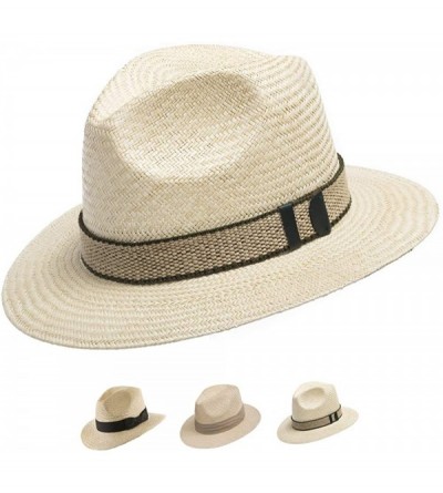 Sun Hats Casual Safari Jack Panama Outdoors Natural Straw Flexible Hat Hat - Natural With Jute Rope Hat Band - CH18QU0HXZL $5...