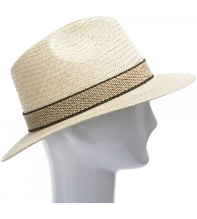 Sun Hats Casual Safari Jack Panama Outdoors Natural Straw Flexible Hat Hat - Natural With Jute Rope Hat Band - CH18QU0HXZL $5...