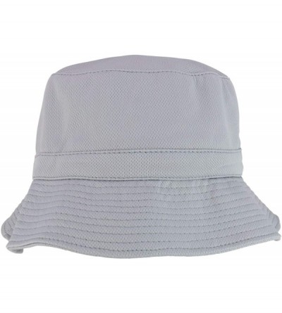 Bucket Hats Moisture Wicking UV Control Cotton Meah Bucket Hat - Grey - CH18SQ37UQR $16.12