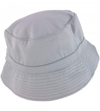 Bucket Hats Moisture Wicking UV Control Cotton Meah Bucket Hat - Grey - CH18SQ37UQR $16.12