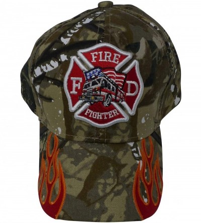 Baseball Caps Firefighter Hat - Firefighter Gift for Men - Fireman Baseball Cap - Camo1 - C7196LAG8MN $25.34