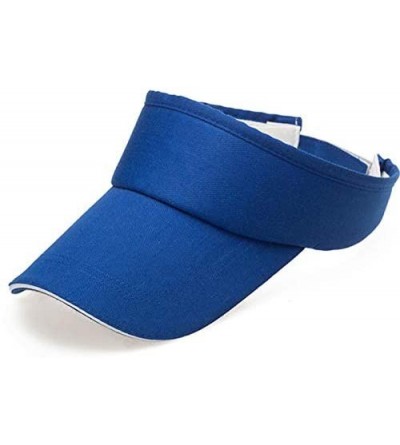 Sun Hats Men Women Summer Visor Sun Plain Hat Cap Sun Hat - Blue - C518QHKEGKZ $11.14