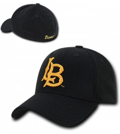 Baseball Caps University Cal State Long Beach The Beach CSULB NCAA Flex Baseball Fitted Fit Ball Cap Hat Black - CN18D576Q67 ...