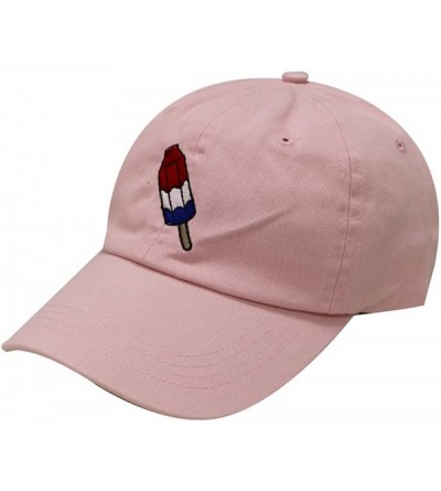 Baseball Caps Firecrackers Ice Cream Cotton Dad Caps - Pink - CR12L9P53NZ $13.42