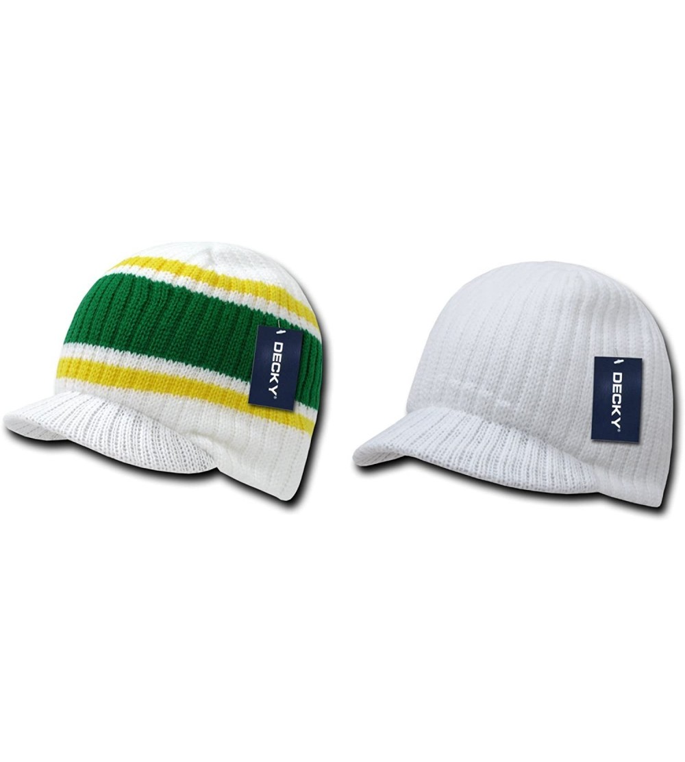 Skullies & Beanies Campus Jeep Cap Asst Colors 2 PK - Stripe White / Solid Stripe White - CU127DIXSP7 $14.33