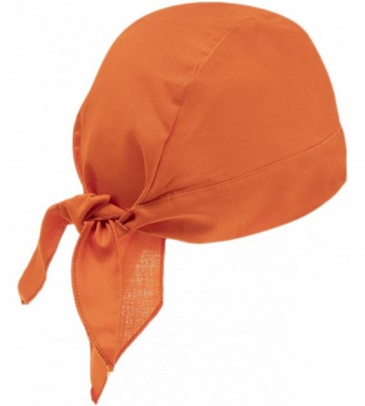 Skullies & Beanies Wide Band Cotton Doo Rag - Orange - CV18CIL7L48 $27.48