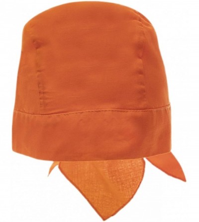 Skullies & Beanies Wide Band Cotton Doo Rag - Orange - CV18CIL7L48 $27.48