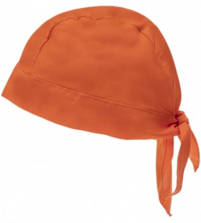 Skullies & Beanies Wide Band Cotton Doo Rag - Orange - CV18CIL7L48 $27.48