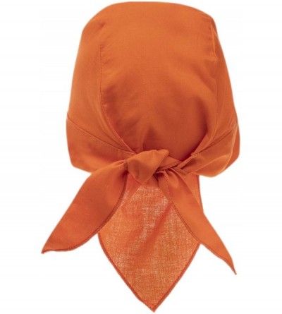 Skullies & Beanies Wide Band Cotton Doo Rag - Orange - CV18CIL7L48 $27.48