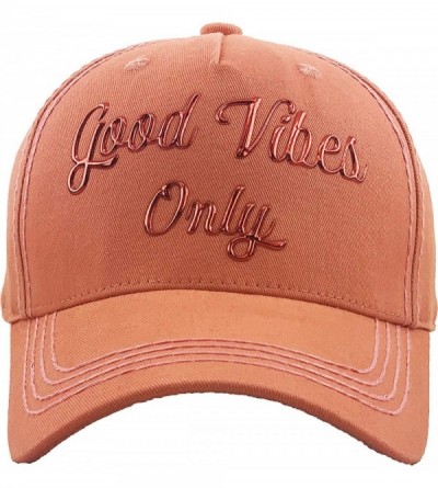 Baseball Caps Good Vibes ONLY Cool Vintage Design Dad Hat Baseball Cap Polo Style Adjustable - (9.3) Coral Goob Vibes Only - ...