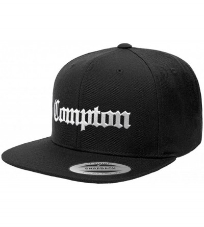 Baseball Caps Compton California N.W.A. Eazy-E Premium Classic Snapback Hat Republic Bear 6089M (Black) - CX18EWZWLMI $28.35