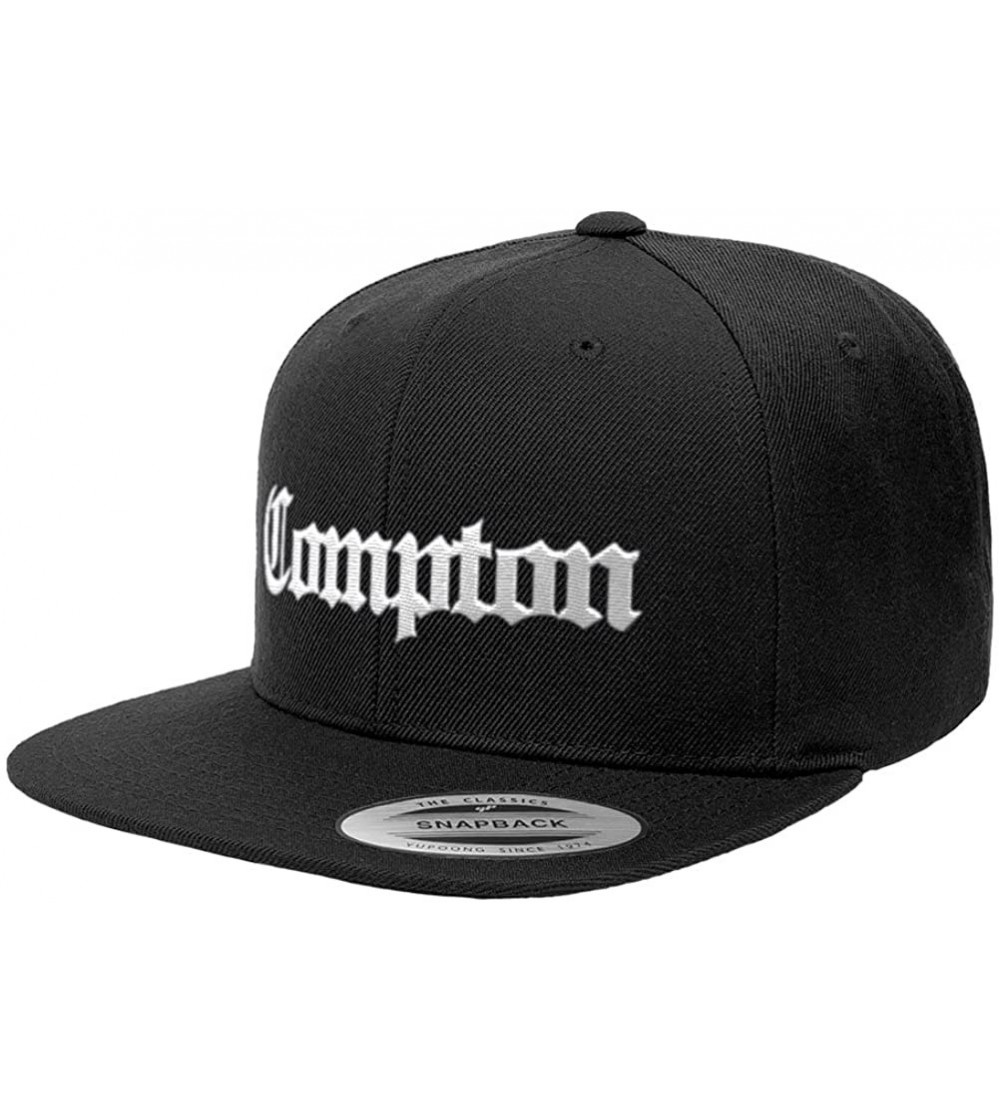 Baseball Caps Compton California N.W.A. Eazy-E Premium Classic Snapback Hat Republic Bear 6089M (Black) - CX18EWZWLMI $28.35