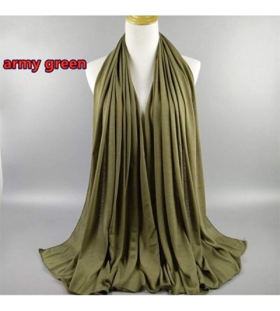 Headbands Cotton Hair Wrap for Women Wide Headwear-Beach Coverup Scarfs Army Green - CJ196NDKOQ9 $13.11