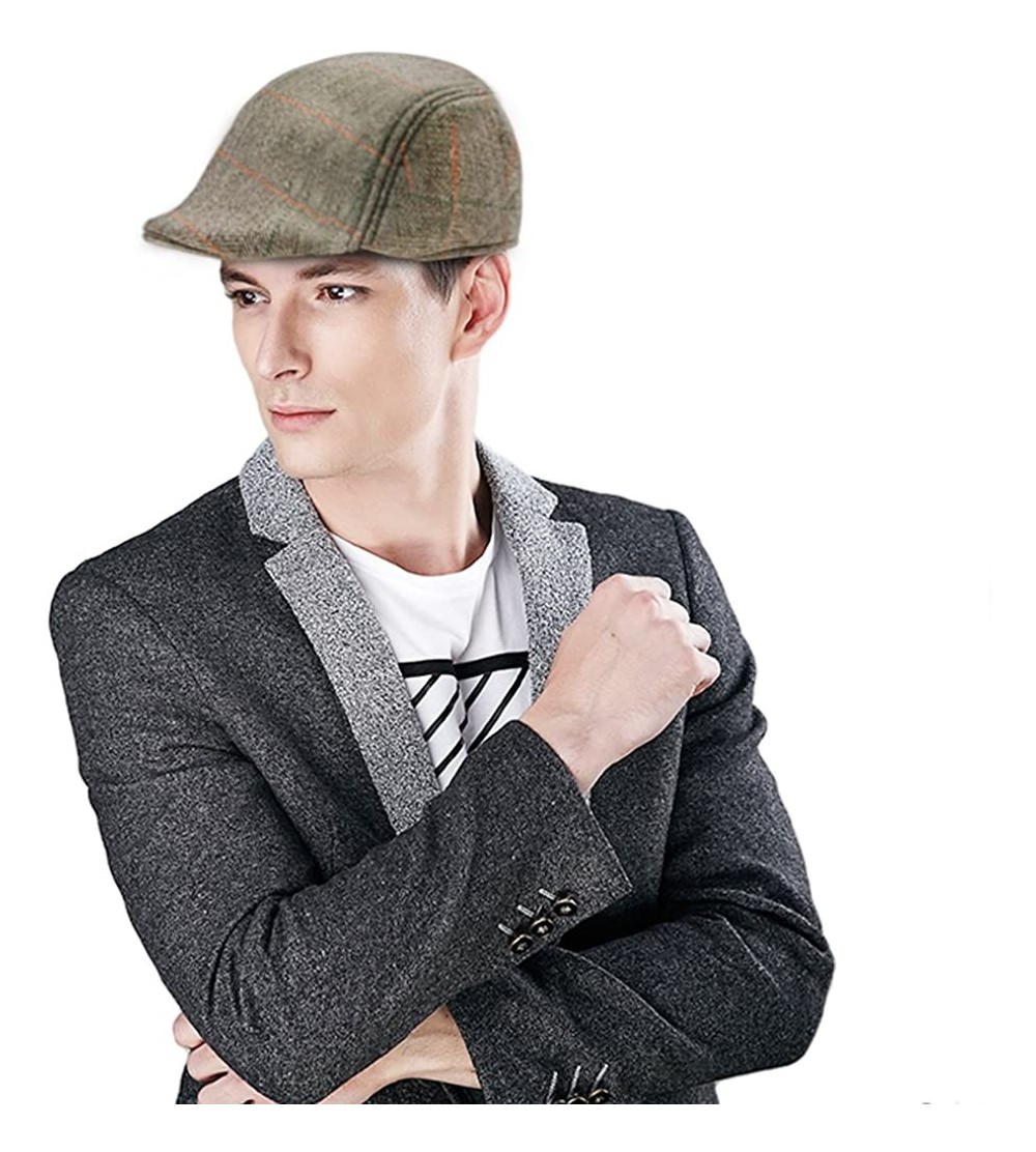 Baseball Caps Classic Herringbone Newsboy Hunting Headwear - Coffee - CU12N0FW662 $13.35