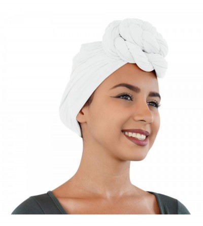 Headbands Colors Stretch African Headwrap - 10. White - CE18TAQ6YHH $26.24