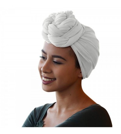 Headbands Colors Stretch African Headwrap - 10. White - CE18TAQ6YHH $32.35