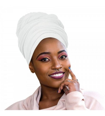 Headbands Colors Stretch African Headwrap - 10. White - CE18TAQ6YHH $13.66