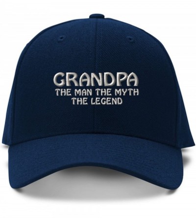Baseball Caps Baseball Cap Grandpa Man Myth Legend Embroidery Dad Hats for Men & Women 1 Size - Navy - C212FQKNLCT $36.97