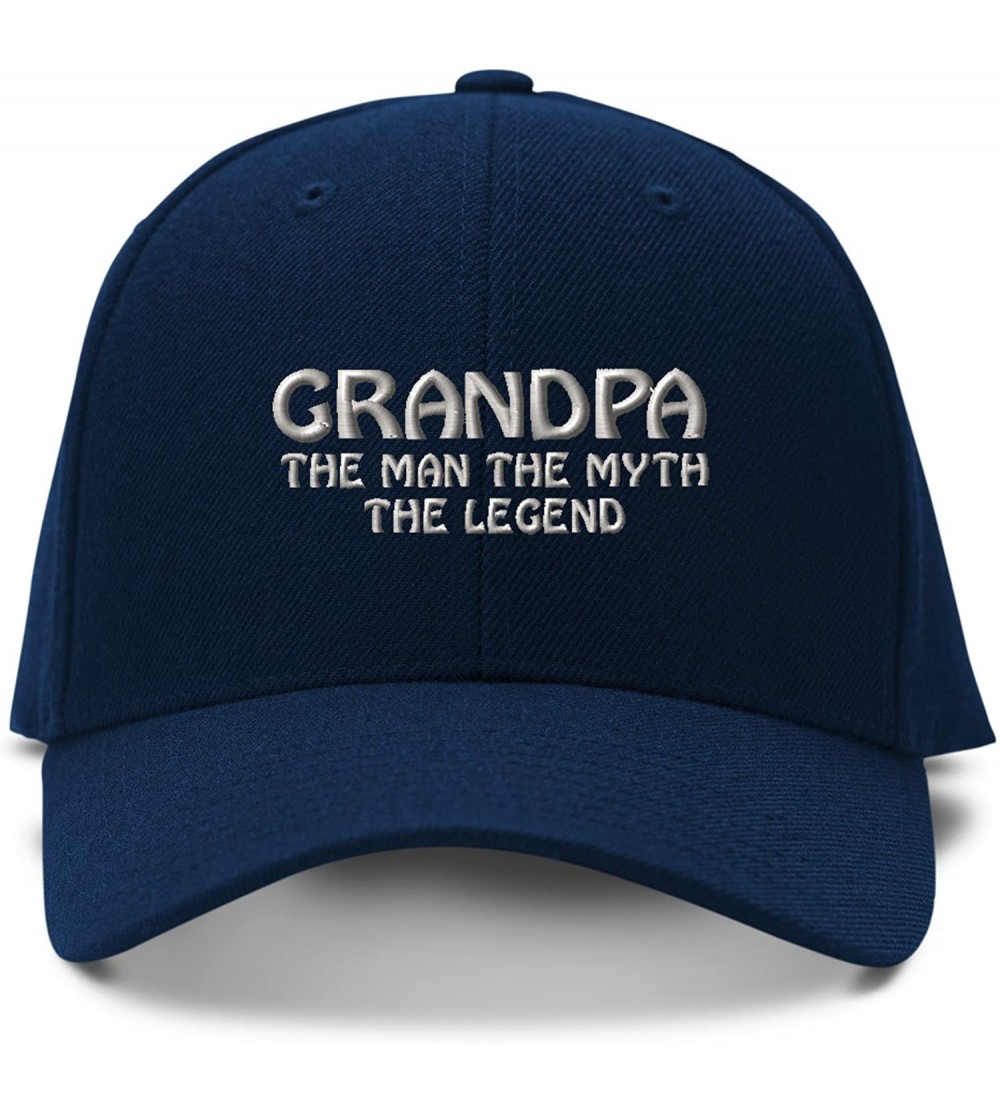 Baseball Caps Baseball Cap Grandpa Man Myth Legend Embroidery Dad Hats for Men & Women 1 Size - Navy - C212FQKNLCT $17.86