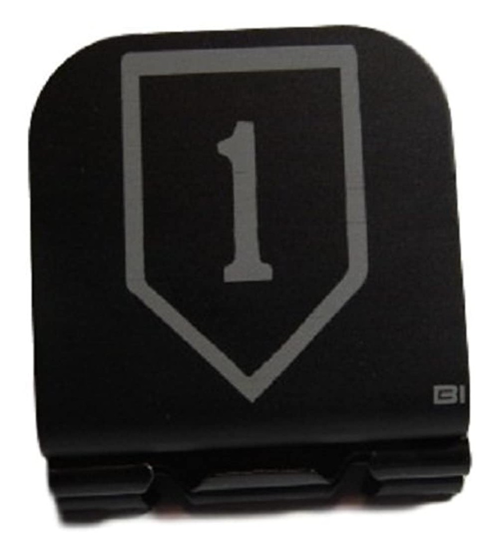 Baseball Caps 1st Infantry Division Patch Laser Etched Hat Clip Black - CY12GDBRFXV $16.58