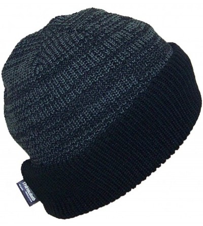 Skullies & Beanies 3M 40 Gram Thinsulate Insulated Cuffed Knit Beanie (One Size) - Black/Dark Gray W/Solid Black Cuff - C811U...