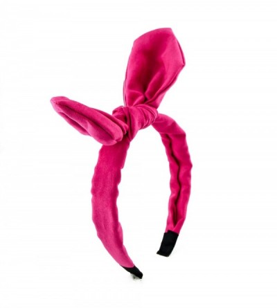 Headbands Solid color Wired Bow Bowknot Hair Hoop Plastic Headband Headwear Accessory for Lady Girls Women - C4180M70S4I $12.88