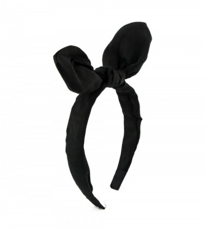 Headbands Solid color Wired Bow Bowknot Hair Hoop Plastic Headband Headwear Accessory for Lady Girls Women - C4180M70S4I $12.88