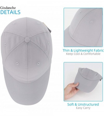 Baseball Caps 7-7 1/2 Quick Dry Breathable Ultralight Running Hat for Sport - Pure - Grey - CT18UYQ4ULT $12.03