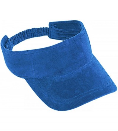 Visors Caps Superior Terry Cloth Solid Color Sun Visors - Navy - CP11U5JADEP $12.57